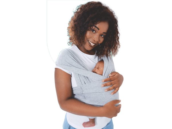 Wrap Sling Cinza 100% Algodão - Bapa Baby